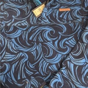 Vineyard Vines Blue and Black Swirl Pullover